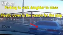 $10 License cover gets Mom bodyslammed dropping off daughter at school