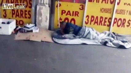 Guy Smoking Crack Across From The Poe Leece Station