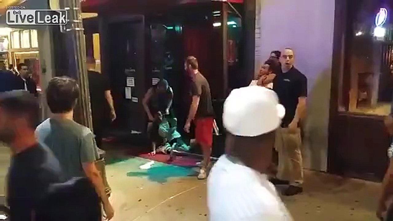 Out Of Control Bouncers Choke One Guy And Chokeslam Another