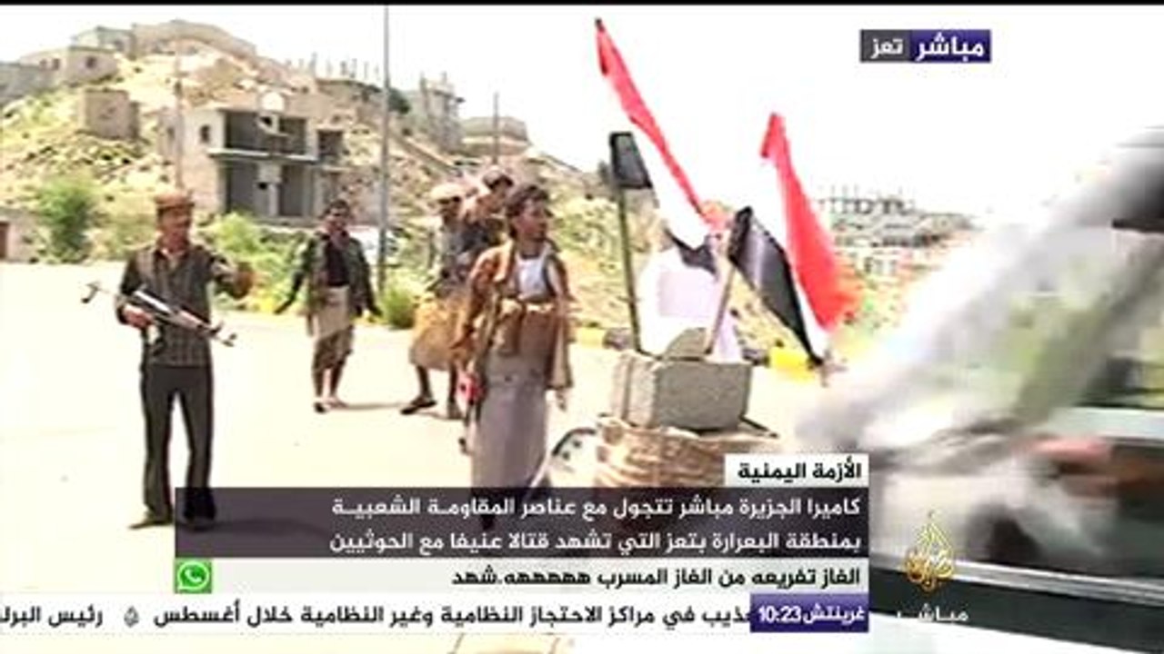 كاميرا الجزيرة مباشر تتجول مع المقاومة الشعبية...