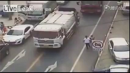 Couple Run Over by Truck in China