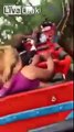 Woman loses her wig while riding 'Runaway Mine Train' roller coaster at Six Flags