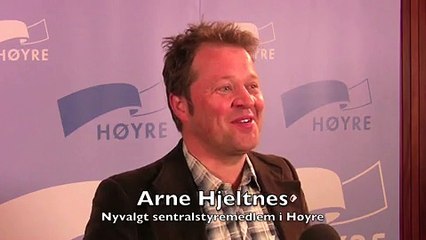 Intervju med Arne Hjeltnes på Høyres landsmøte