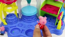 Peppa Pig Frostin Fun Bakery Playset Play Doh Cupcake Cookies creations with George Pig