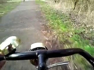 Riding a 1900s  vintage bike.