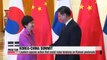 Leaders of Korea, China oppose action that escalates tensions on Korean peninsula