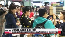 Chinese shoppers returning to local department stores, duty-free stores