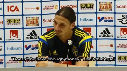 Zlatan Ibrahimovic s'agace en conférence de presse avec le Suède