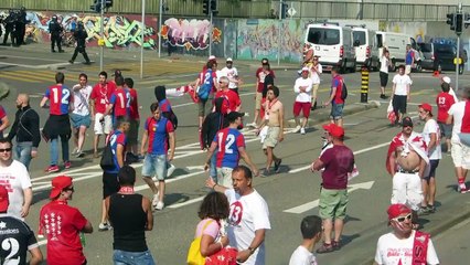 FC Bâle  FC Sion  Ambiance après la finale de la coupe 2015