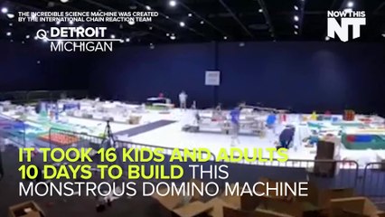 Kids Knock Over 200,000 Dominoes For Science