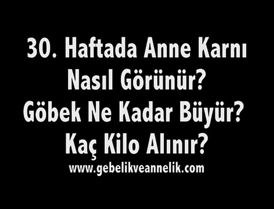 Hamileliğin 30. Haftası Anne Adayı