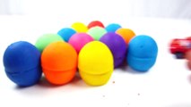 047  LEARN COLORS for Children w Play Doh Surprise Eggs Peppa Pig Batman Cars HULK Toys Playdough 4