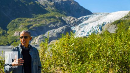 Obama trekked to Exit Glacier to call attention to the impact of global warming