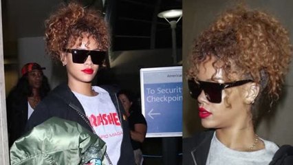 Rihanna Does A Style 180 Flying Into LAX