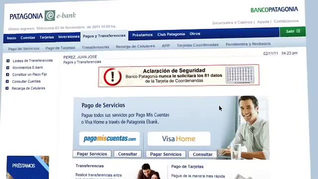 ¿Cómo realizar una transferencia a través de Patagonia e-bank?