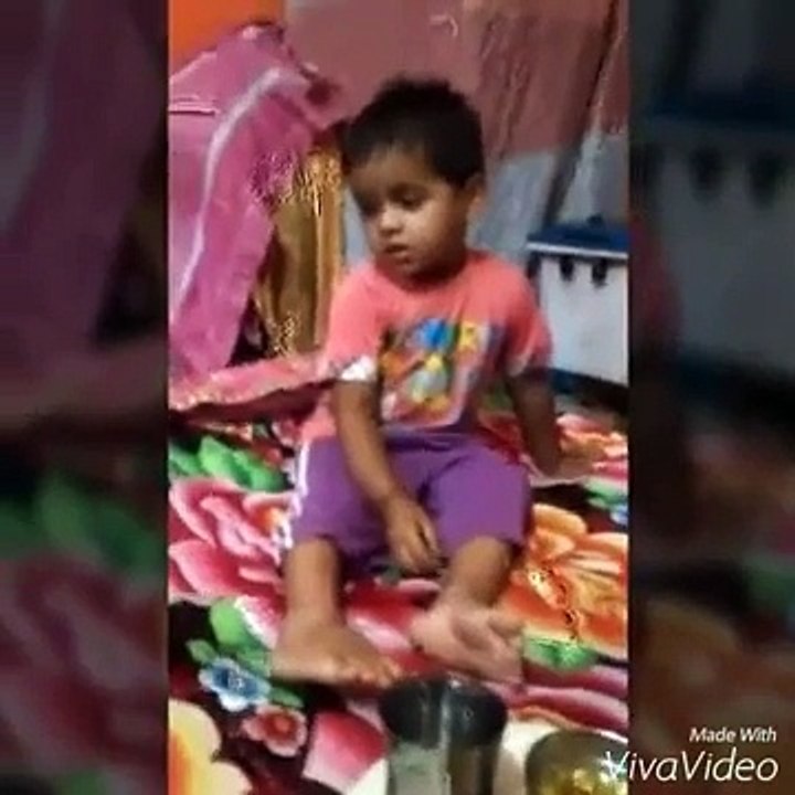 Funny baby sleeping