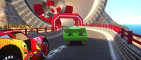 145  IRON MAN HULKBUSTER and HULK! Insane Race with Custom Disney Pixar Lightning McQueen Cars Color