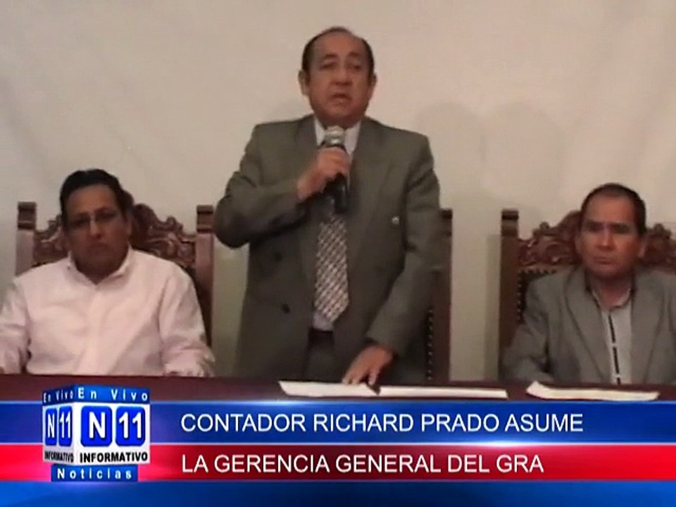 N11 Informativo CONTADOR RICHARD PRADO RAMOS ASUMIO COMO NUEVO GERENTRE GENERAL DEL GOBIERNO REGIONAL DE AYACUCHO