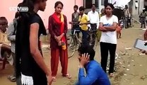 Indian girl tracks down her molester and beats him in public