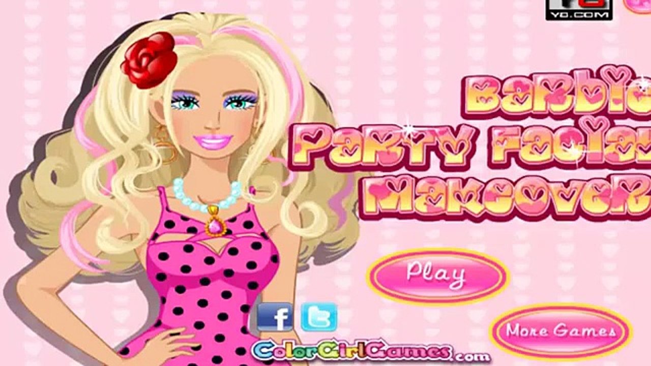 akhir BARBIE PARTY FACIAL MAKEOVER GAME FOR GIRLS   BARBIE BEST GAMES FREE NOW PLAY