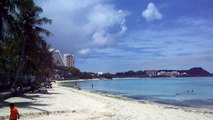 Beautiful Tumon Bay Beach in Guam, Micronesia, US Territory, Pacific Ocean, Tropical Paradise HD 720p
