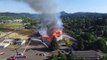 Drone Footage Shows Fire at Historic Oregon Stadium