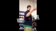 White Boy Freestyle In School Cafeteria and Kills It!