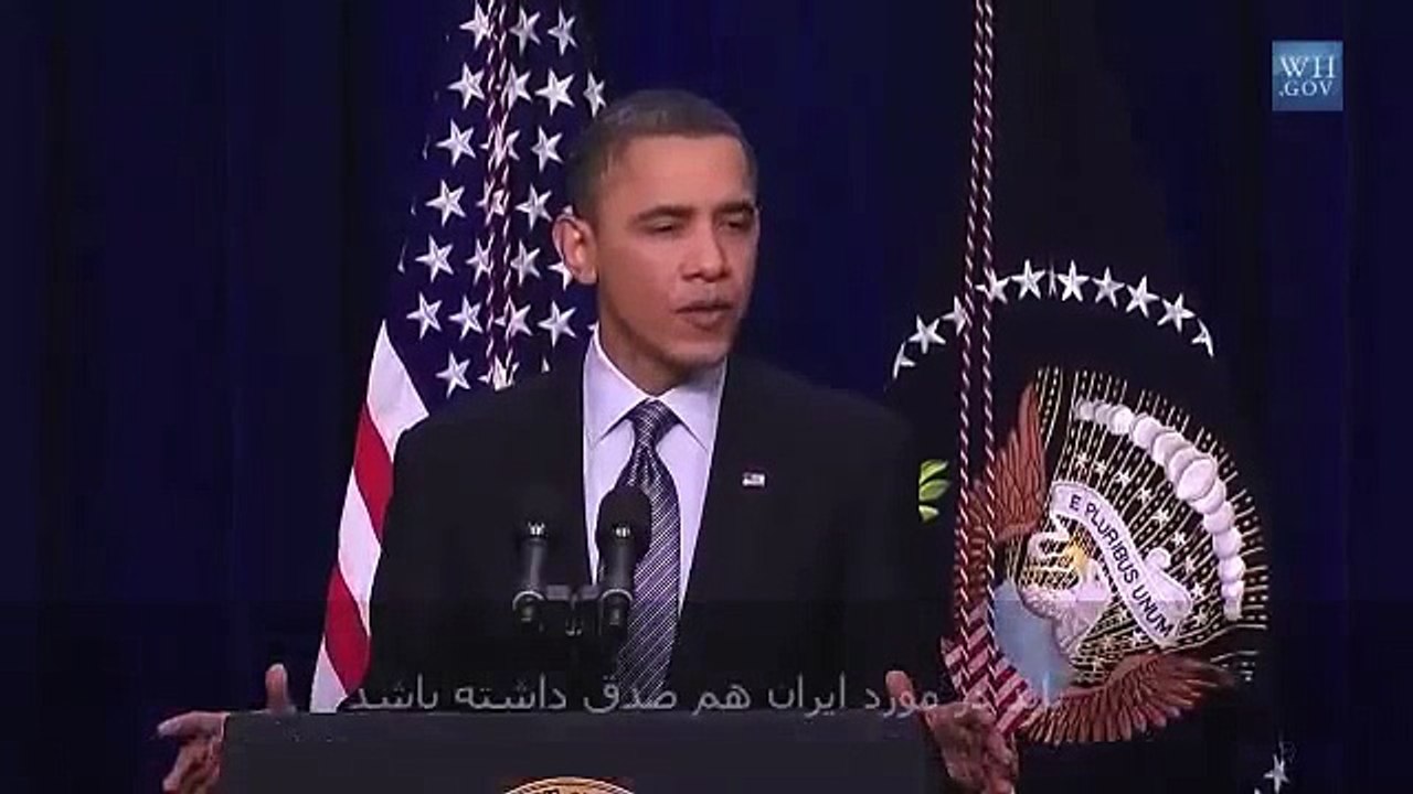 واکنش اوباما به وقایع ۲۵ بهمن ۸۹ با زیر نویس فارسی