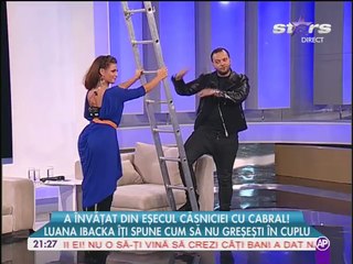 TV presenter suffers humiliating fall from ladder in bizarre on-air stunt