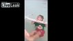 Little kid thinks he is drowning until his sister stand him up