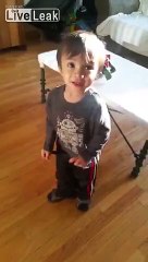 Little Guy Singing His Made Up Song Entitled "SHIT"