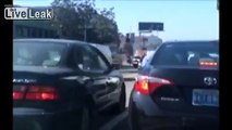 L.A morning rush hour and road rage don't mix