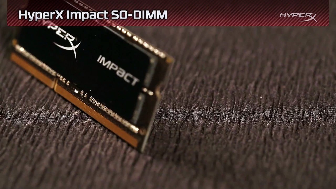 HyperX Impact otomatik hız aşırtma özellikli SO-DIMM belleği ile oyununuzu geliştirin.