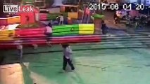 Mother helplessly watches 3 year old blow away in fatal bounce house accident