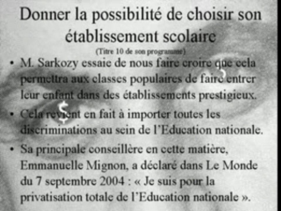 L'arnaque du Programme de sarkozy !