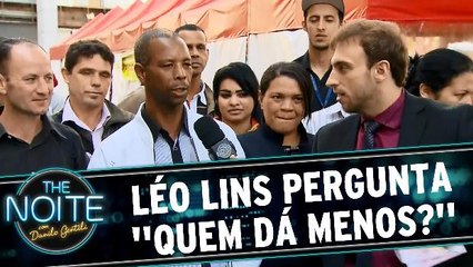 Léo Lins pergunta Quem Dá Menos? para imitar um pombo