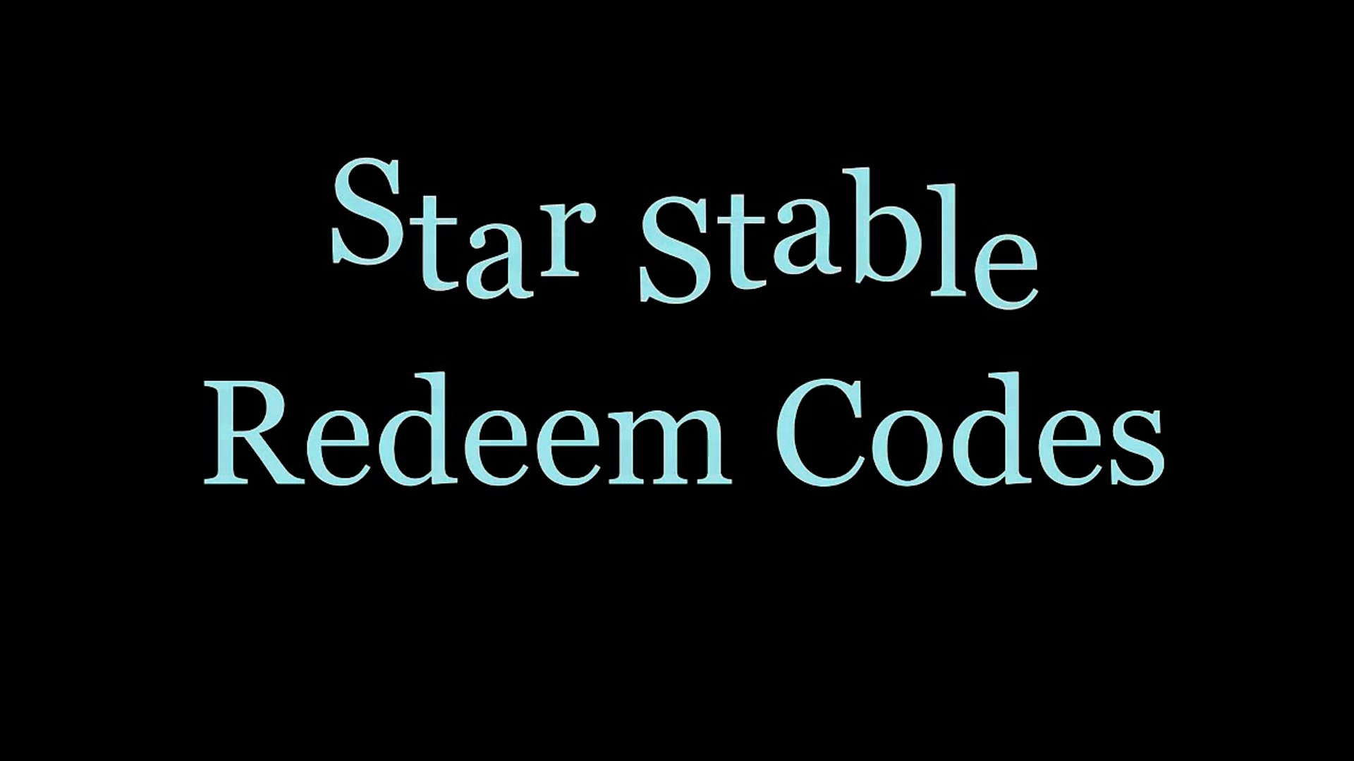 Star Stable Redeem Codes 2020