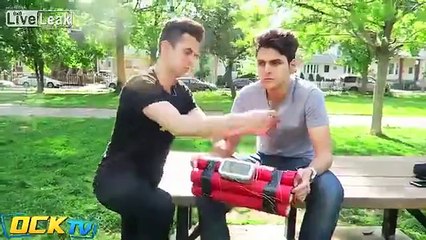 Insane Time Bomb Prank, OCK TV .. 2 Palestinians from Brooklyn LOLLLLL