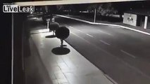 Drunk Car Driver Crashes Hard into Parked Pick-Up Truck
