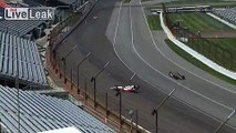 Helio Castroneves Crashes During Indy 500 Practice