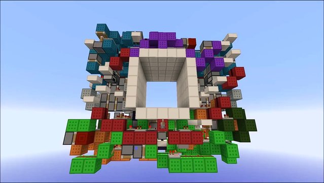 Minecraft Ultra Fast 5x5 Piston door: Opens In 2sec! [1666 Blocks]