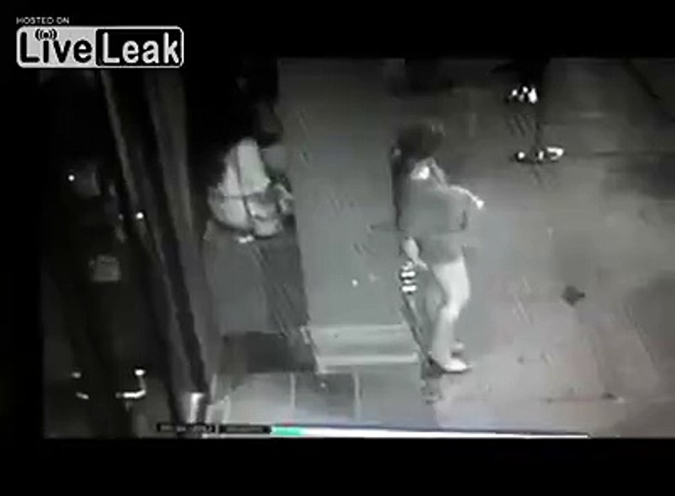 GIRL POOPS IN HAND OUTSIDE NIGHTCLUB!