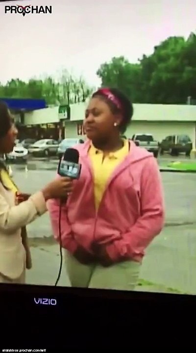 Girl pees herself on live TV