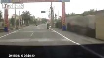 Elderly woman barely avoids being crushed by train