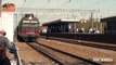 Soviet Union cargo train Breathtaking footage
