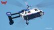 Police Helicopter without tail rotor