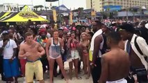 White Guy Beats Up Two Black Guys On Spring Break(Warning Violence)