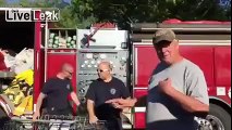 Guy yells at Firefighters for buying groceries