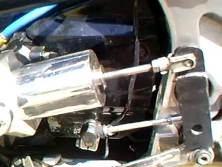 kliktronic on Yamaha fj1200 motorcycle close up