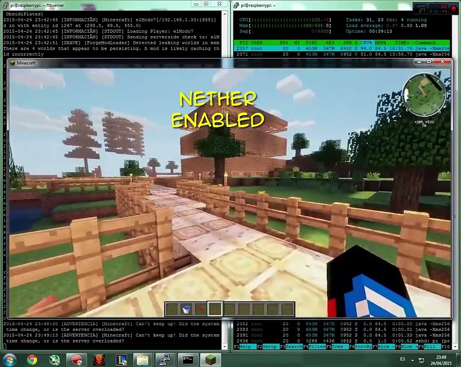RPI Minecraft modded server hosted on a Raspberry Pi FTB Server